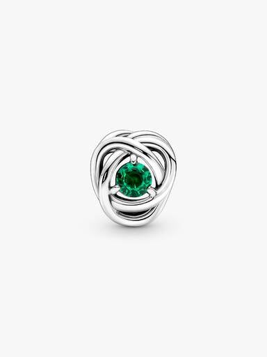 May Crystal Birthstone Eternity Circle Charm