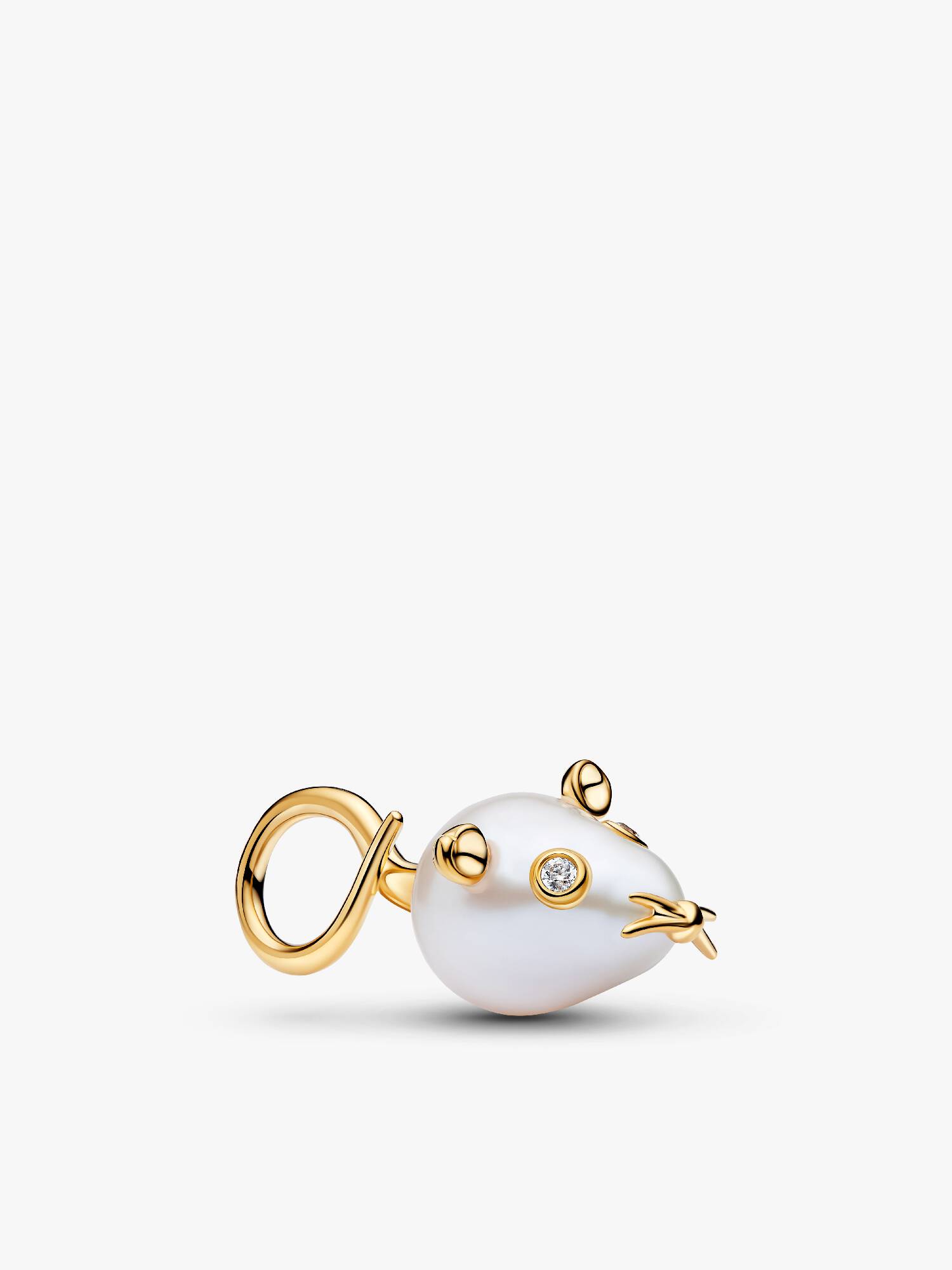 Treated Freshwater Cultured Baroque Pearl Mouse Dangle Charm