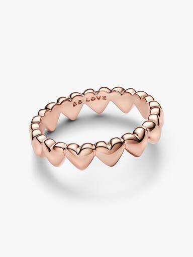 Row of Hearts Ring