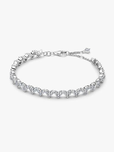 Triple Stone Heart Bracelet