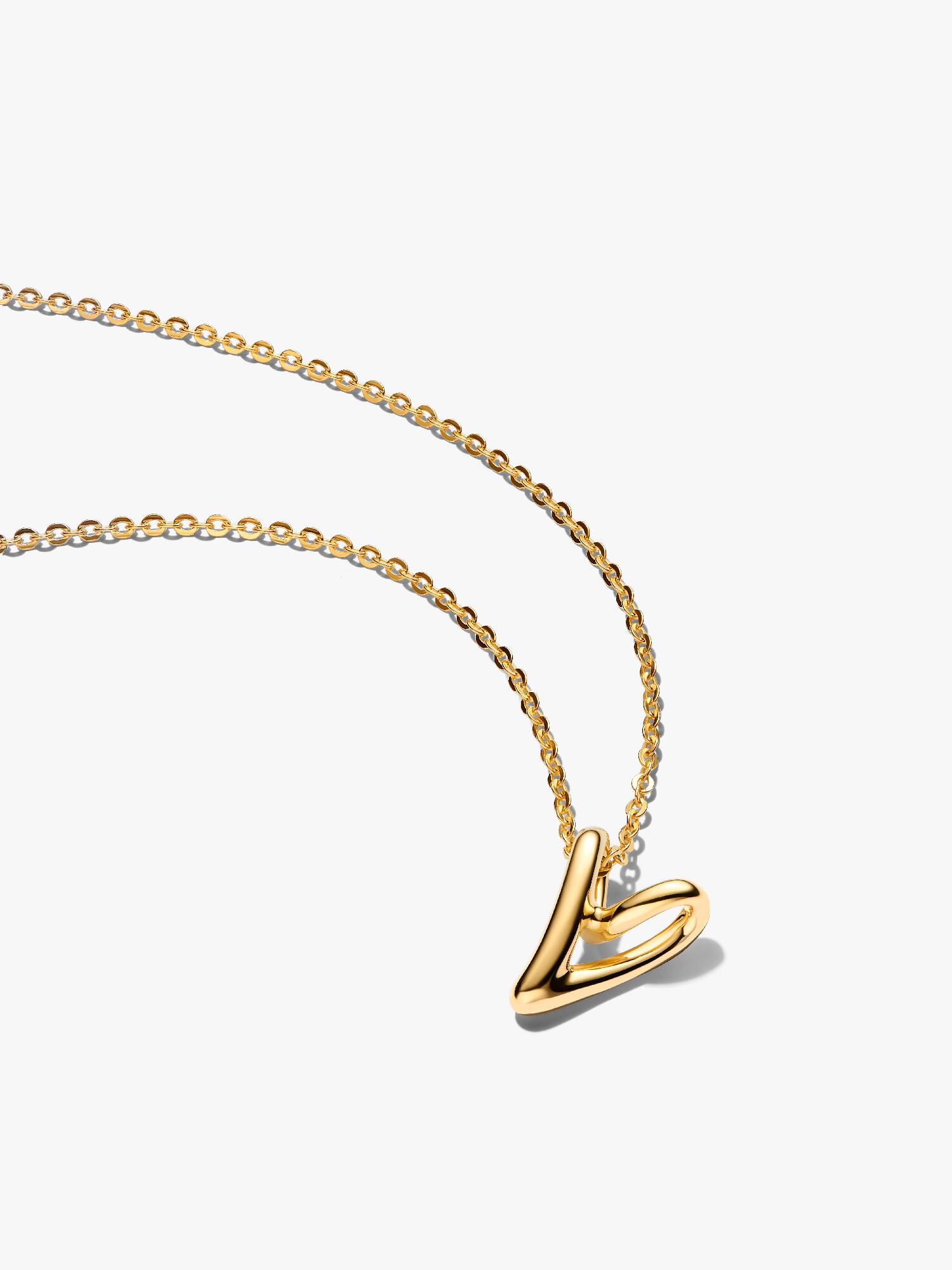 Organically Shaped Heart Small Pendant Necklace