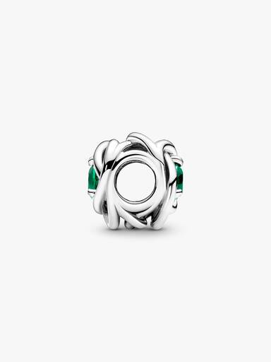 May Crystal Birthstone Eternity Circle Charm