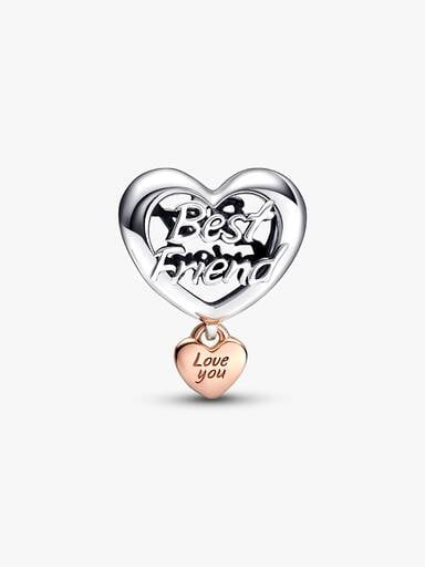 Love You Best Friend Heart Charm