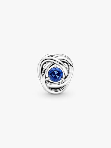 September Crystal Birthstone Eternity Circle Charm