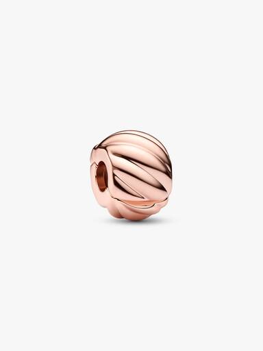 Abstract 14k rose gold-plated clip