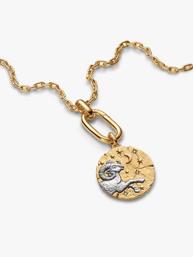 Aries Zodiac Oversized Medallion Charm