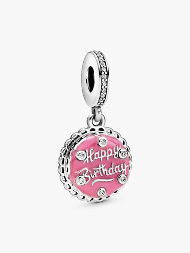 Pink Birthday Cake Dangle Charm