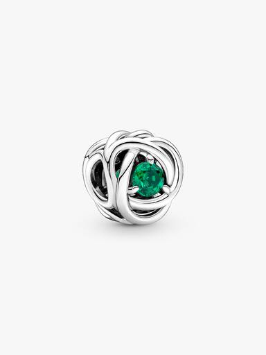 May Crystal Birthstone Eternity Circle Charm