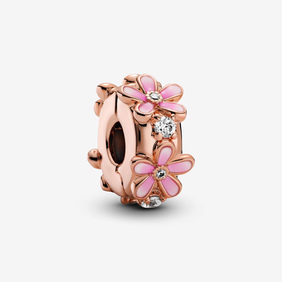 Pink Daisy Spacer Clip image number 0