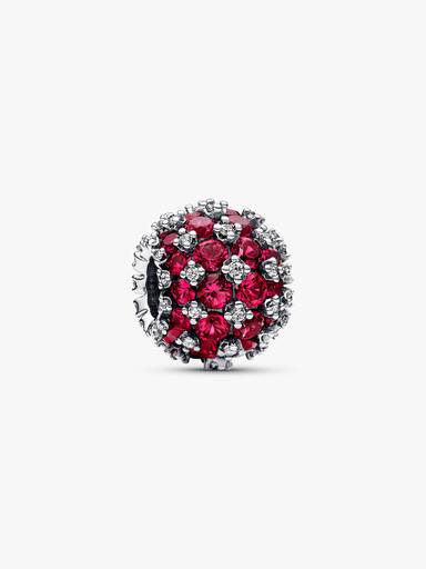 Sparkling Pavé Round Pink Charm