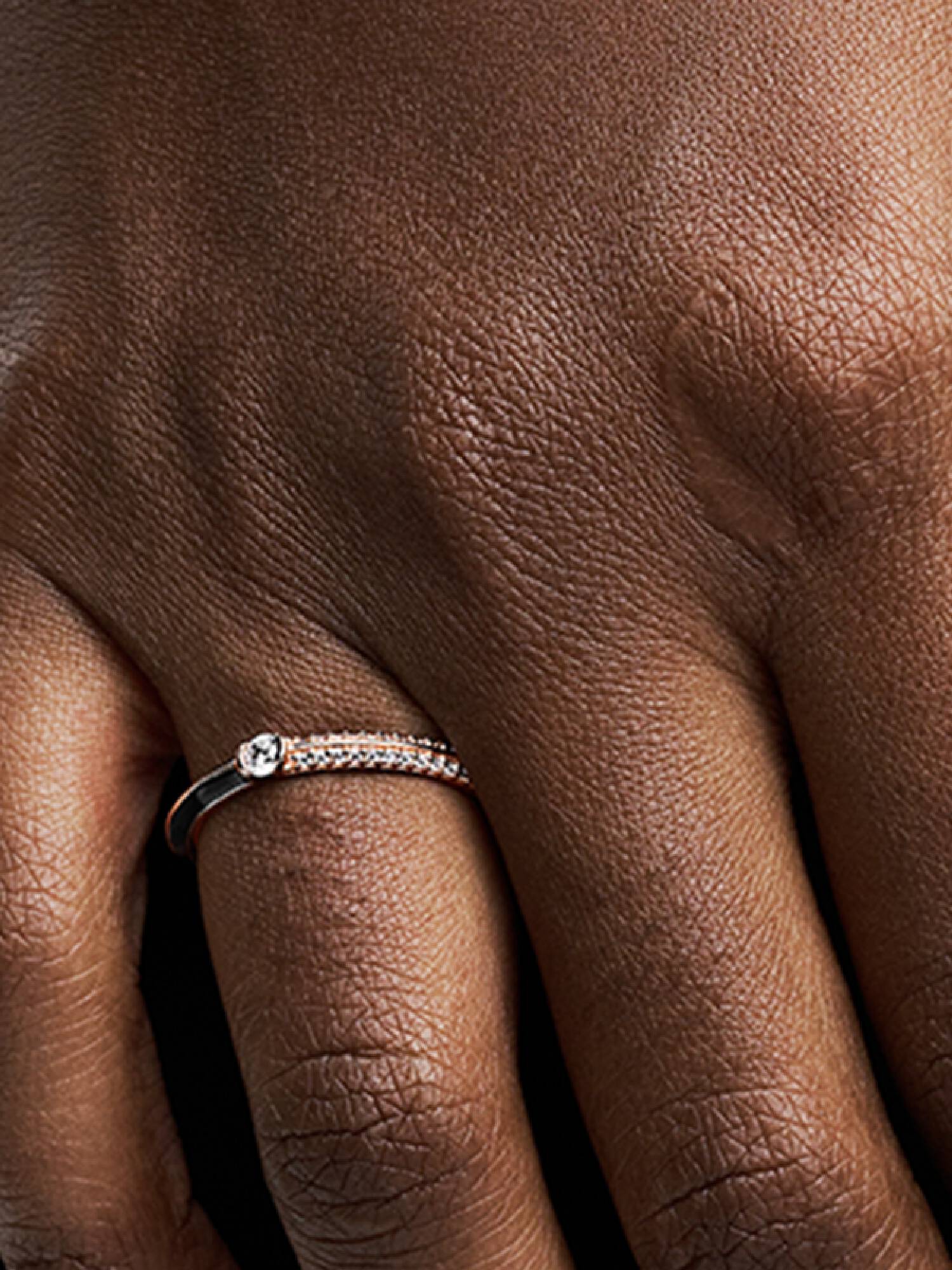 Pavé & Black Dual Ring
