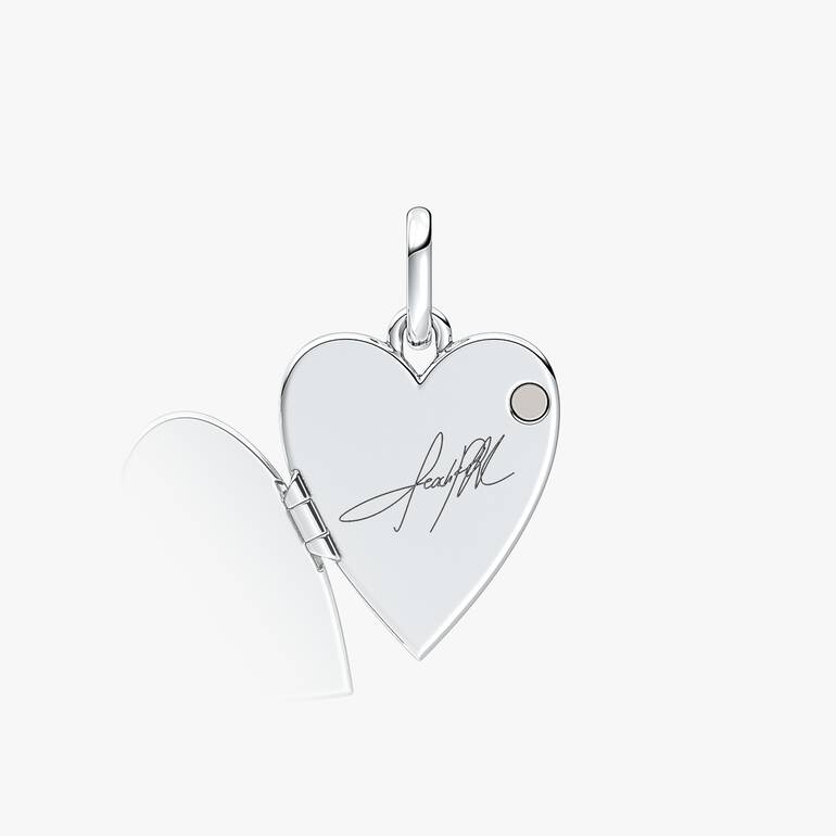 Peach PRC Heart Engraved Charm