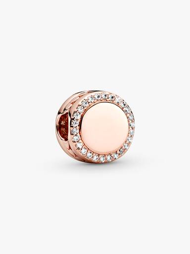Engravable Sparkling Button Charm