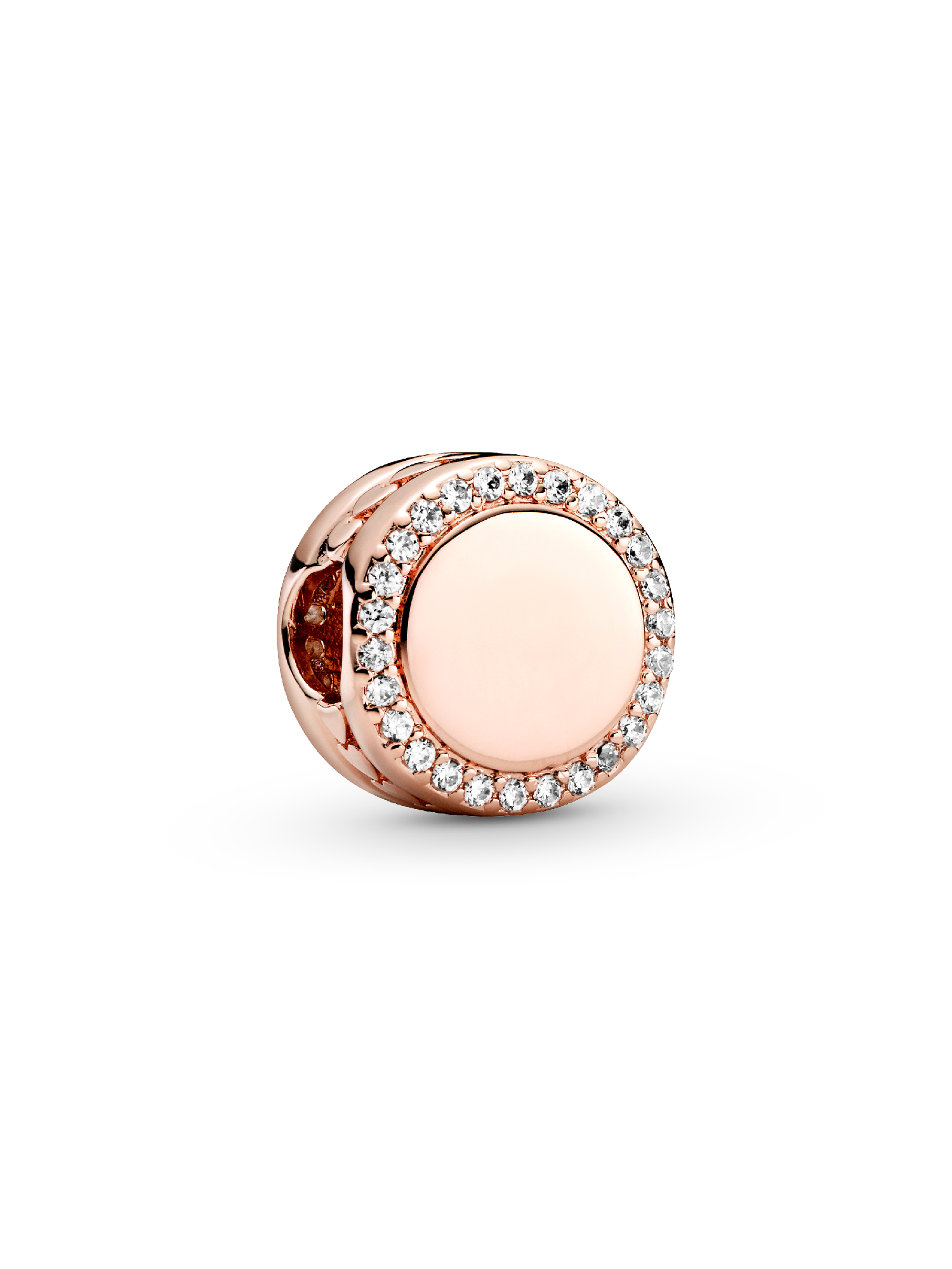 Engravable Sparkling Button Charm