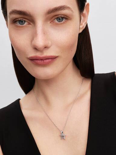 Sparkling Stella Openwork Pendant Necklace