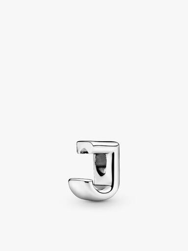 Letter J Charm Key Ring Set