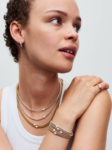 Treated Freshwater Cultured Pearl & Beads Collier Necklace