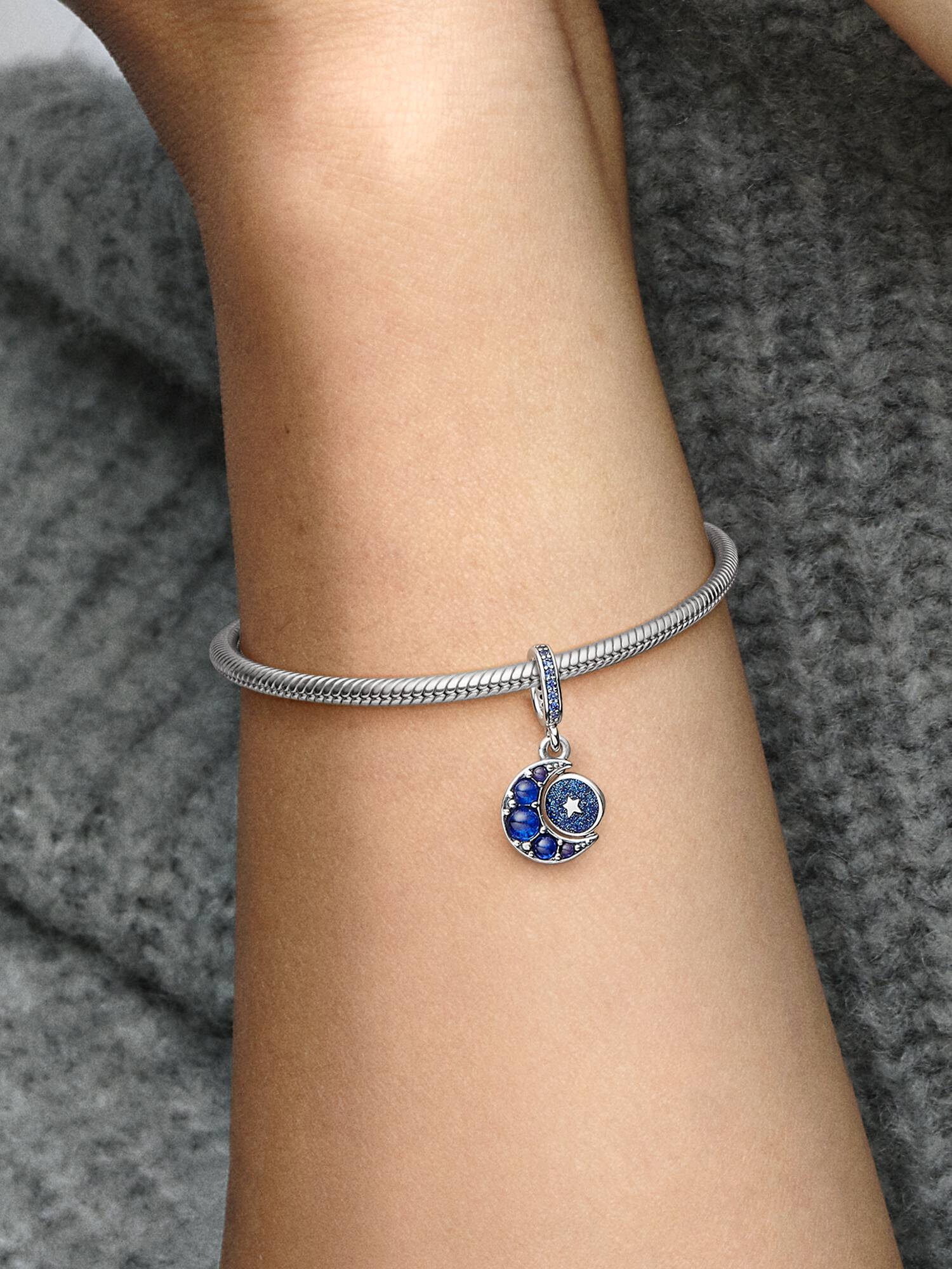 Sparkling Moon Spinning Dangle Charm