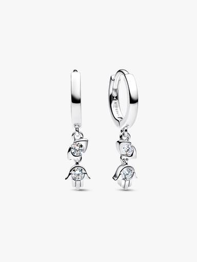 Sterling Silver Lab-Grown Diamond Evil Eye & Hamsa Hand Dangle Earrings