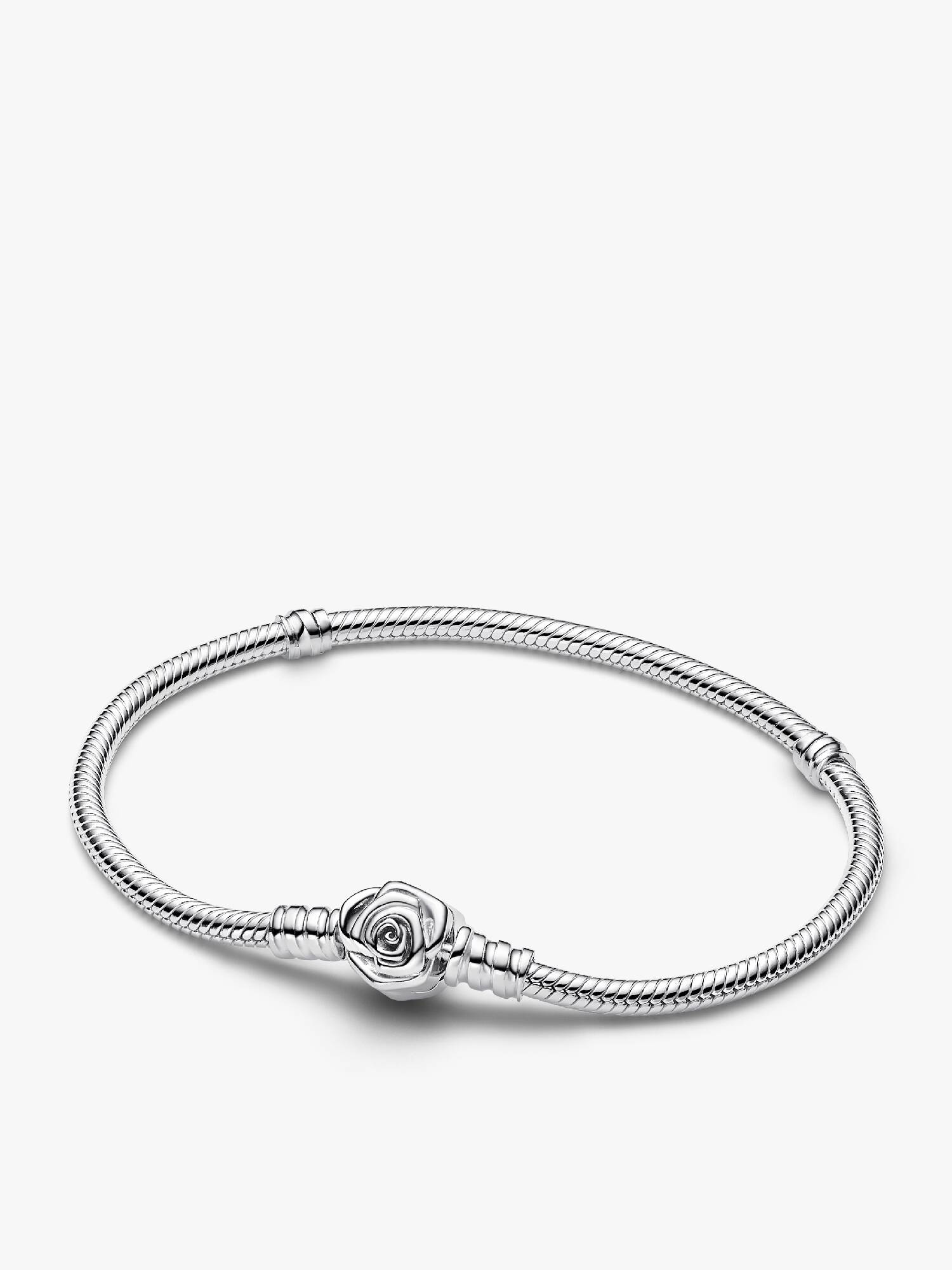 Rose in Bloom Clasp Snake Chain Bracelet