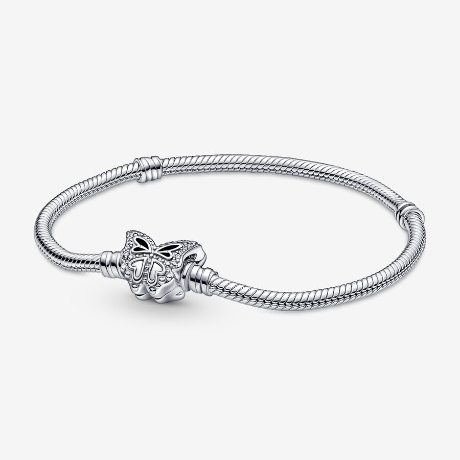Pandora Moments Butterfly Sterling NZ | | Chain Pandora silver Snake Clasp Bracelet