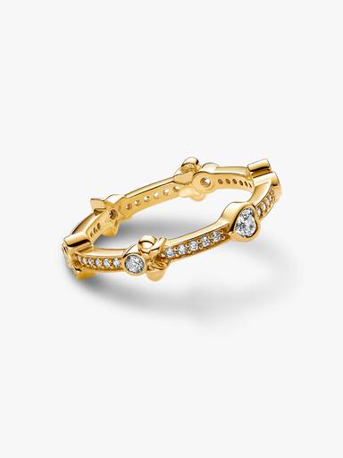 Disney Mickey Mouse & Minnie Mouse Sparkling Eternity Ring