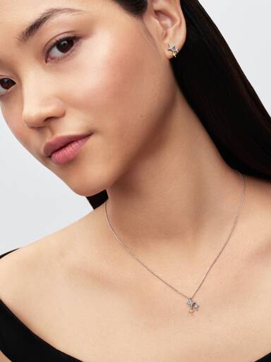 Triple Star Pendant Necklace
