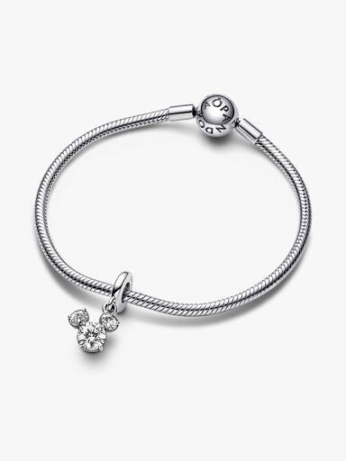 Disney Mickey Mouse Sparkling Head Silhouette Dangle Charm