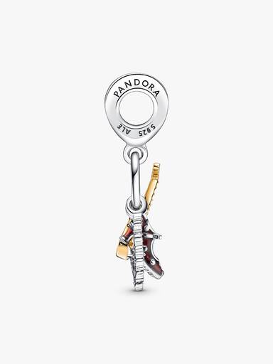 Spanish Flamenco Guitar, Shoe & Fan Dangle Charm