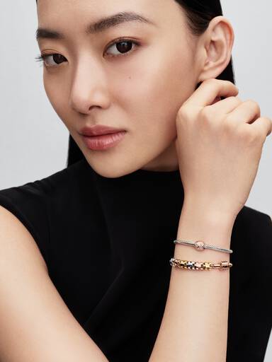 Puzzle 14k rose gold-plated mini charm