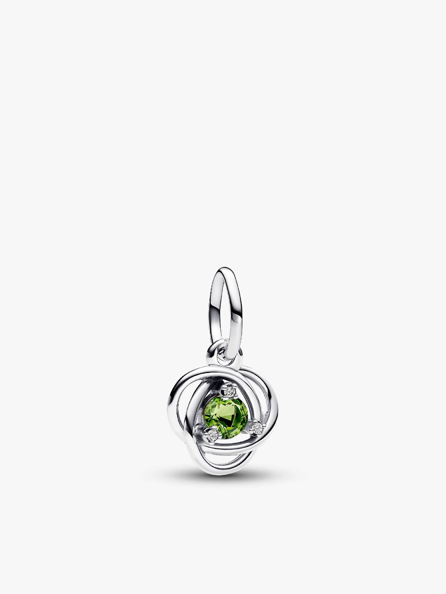 August Crystal Birthstone Eternity Circle Dangle Charm