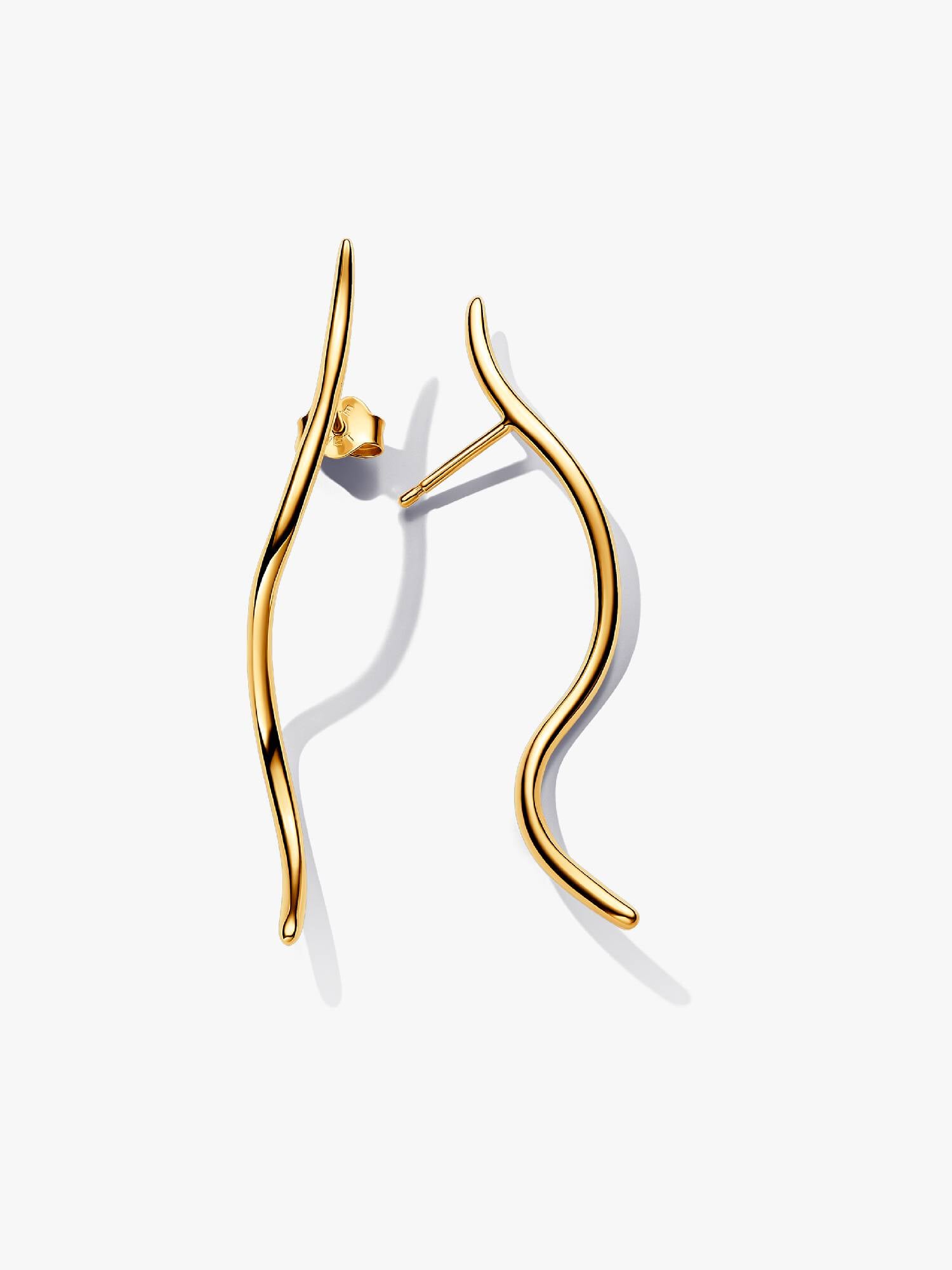 Organically Shaped Wire Stud Earrings