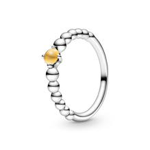 November Honey Coloured Ring with Man-Made Honey Coloured Crystal