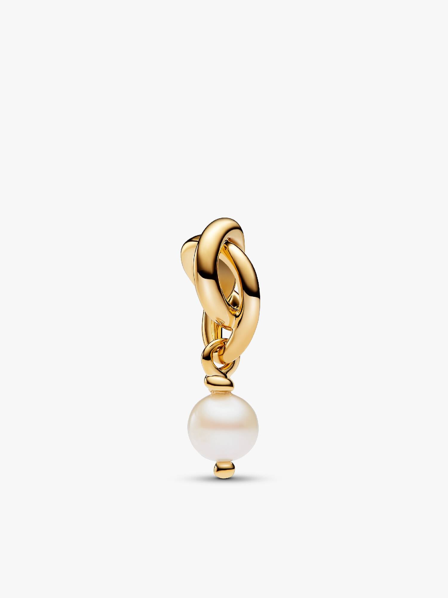 June Freshwater Cultured Pearl Birthstone Eternity Circle Dangle Charm
