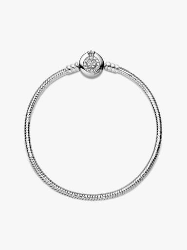 Sparkling Crown O Snake Chain Bracelet