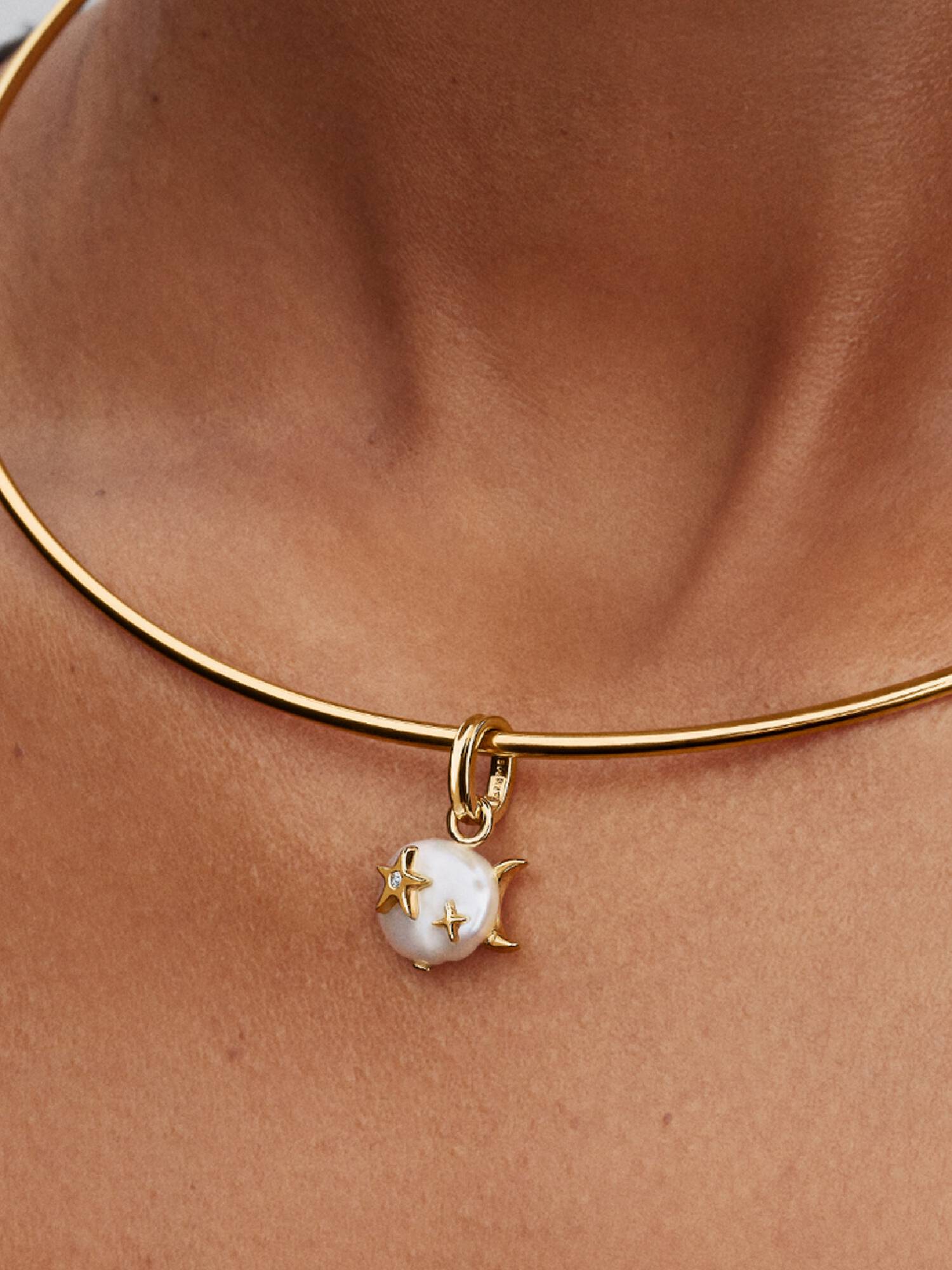 Treated Freshwater Cultured Baroque Pearl Cloud Dangle Charm