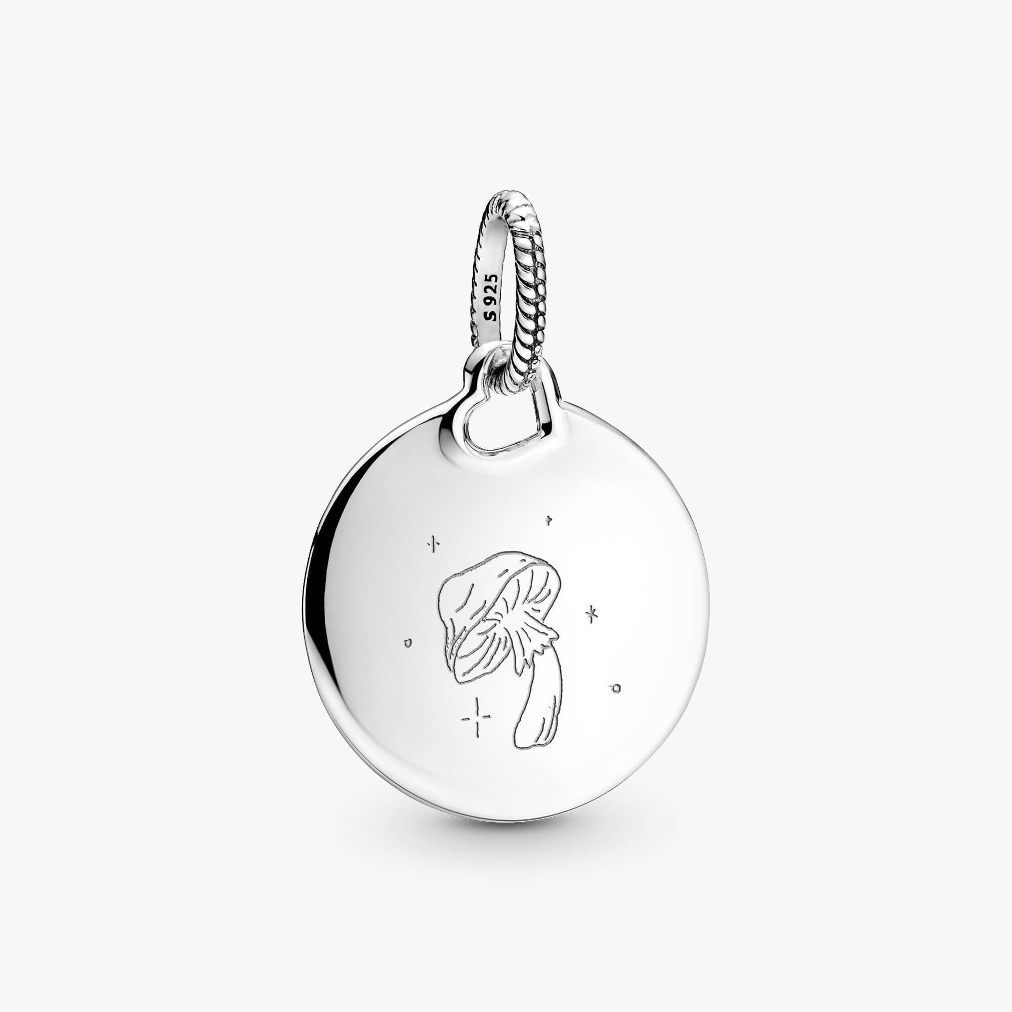 Peach PRC Mushroom Engraved Pendant