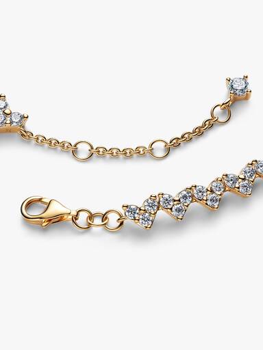 Triple Stone Heart Bracelet