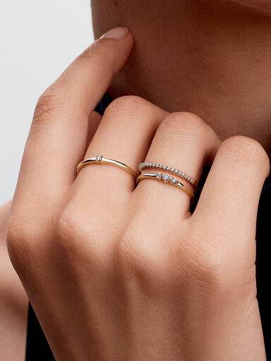 Pandora Era Lab-Grown Diamond Half Eternity Pavé Band Ring