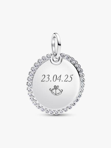 Engravable Round Tag Pendant