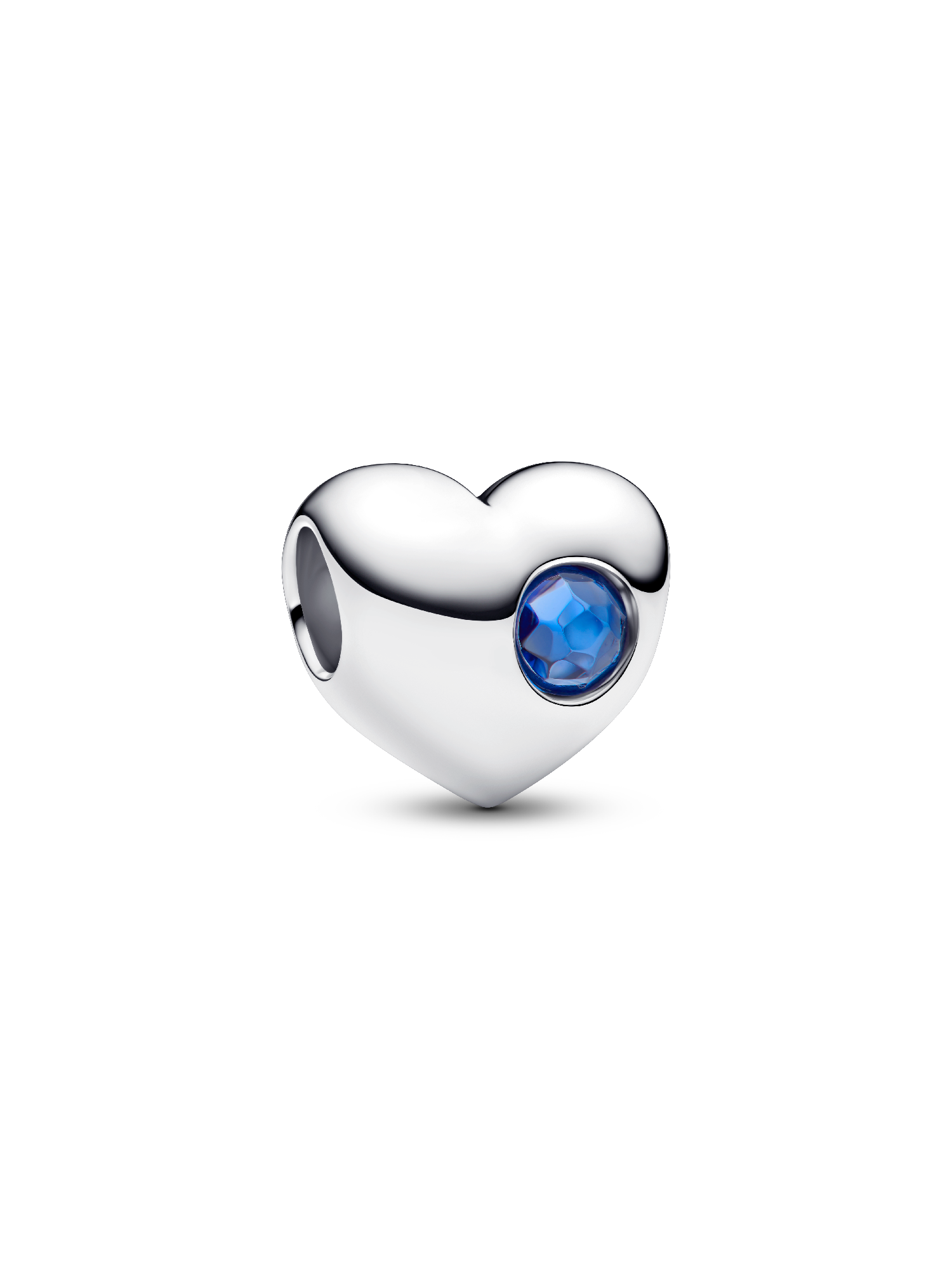 Engravable September Crystal Birthstone Heart Charm