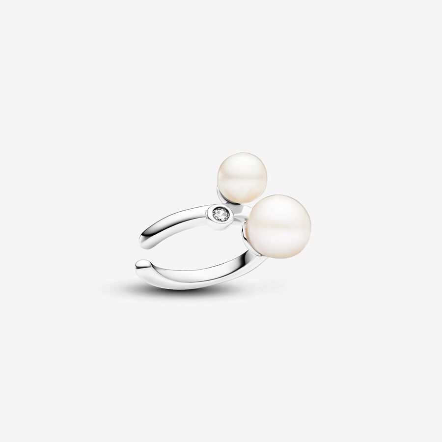 Duo Treated Freshwater Cultured Pearls Ear Cuff image number 0