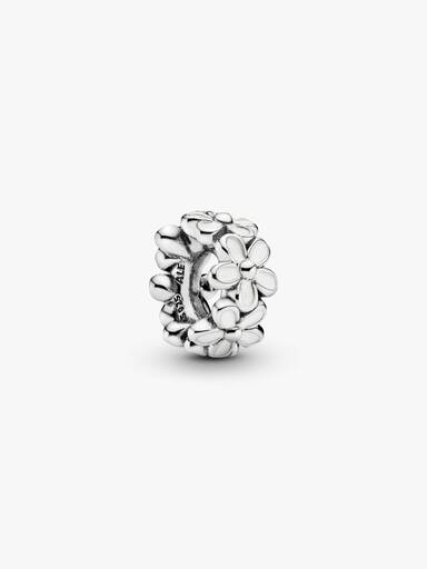 White Daisy Flower Spacer Charm
