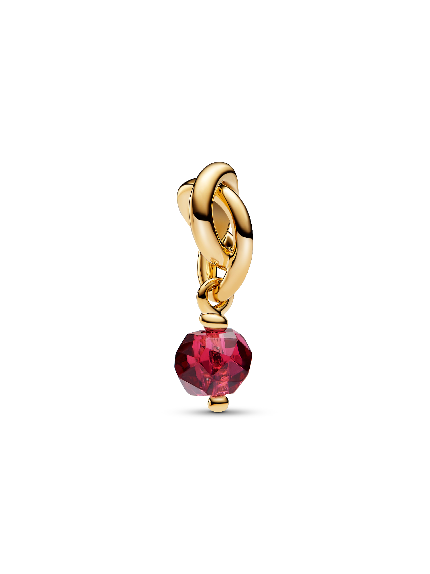 July Crystal Birthstone Eternity Circle Dangle Charm