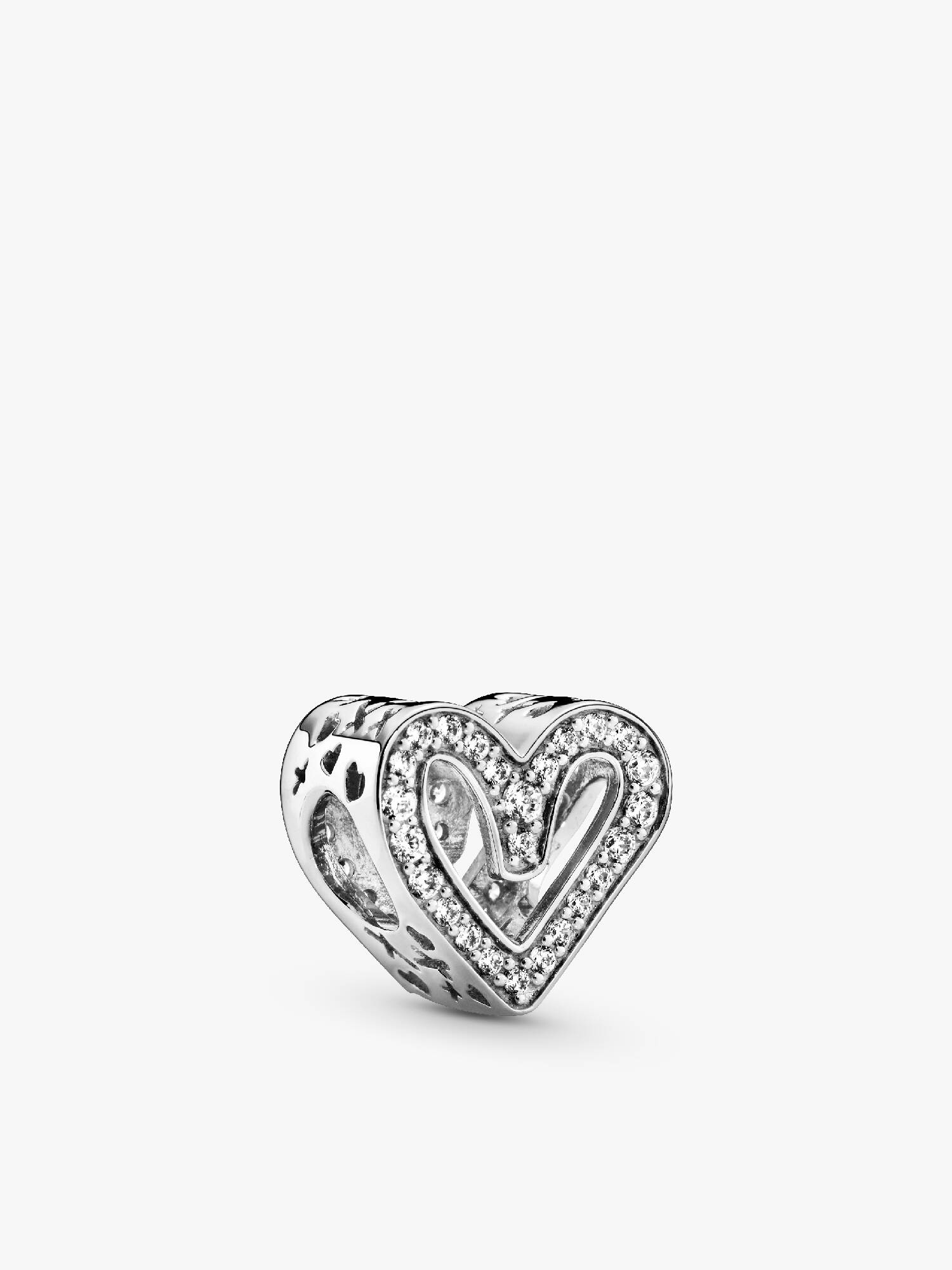 Sparkling Freehand Heart Charm