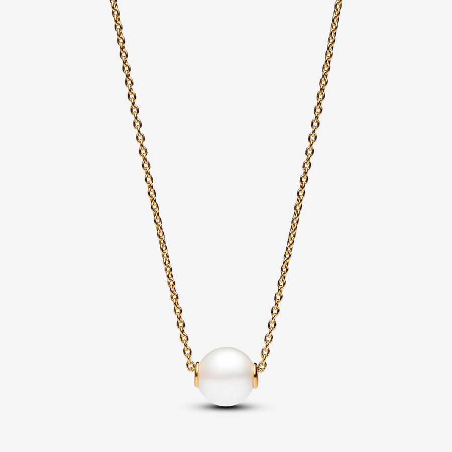 Treated Freshwater Cultured Pearl Collier Necklace image number 0
