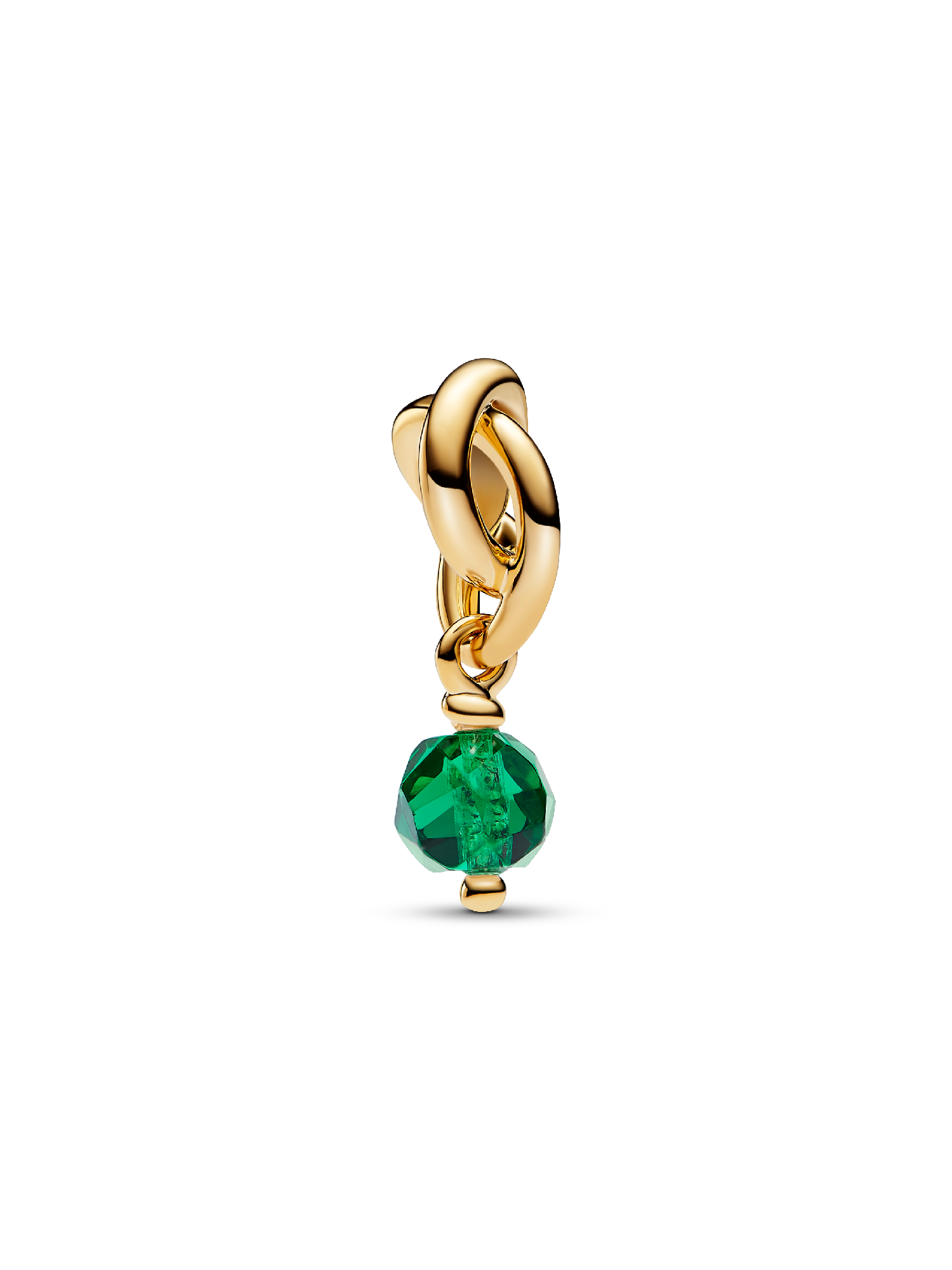 May Crystal Birthstone Eternity Circle Dangle Charm