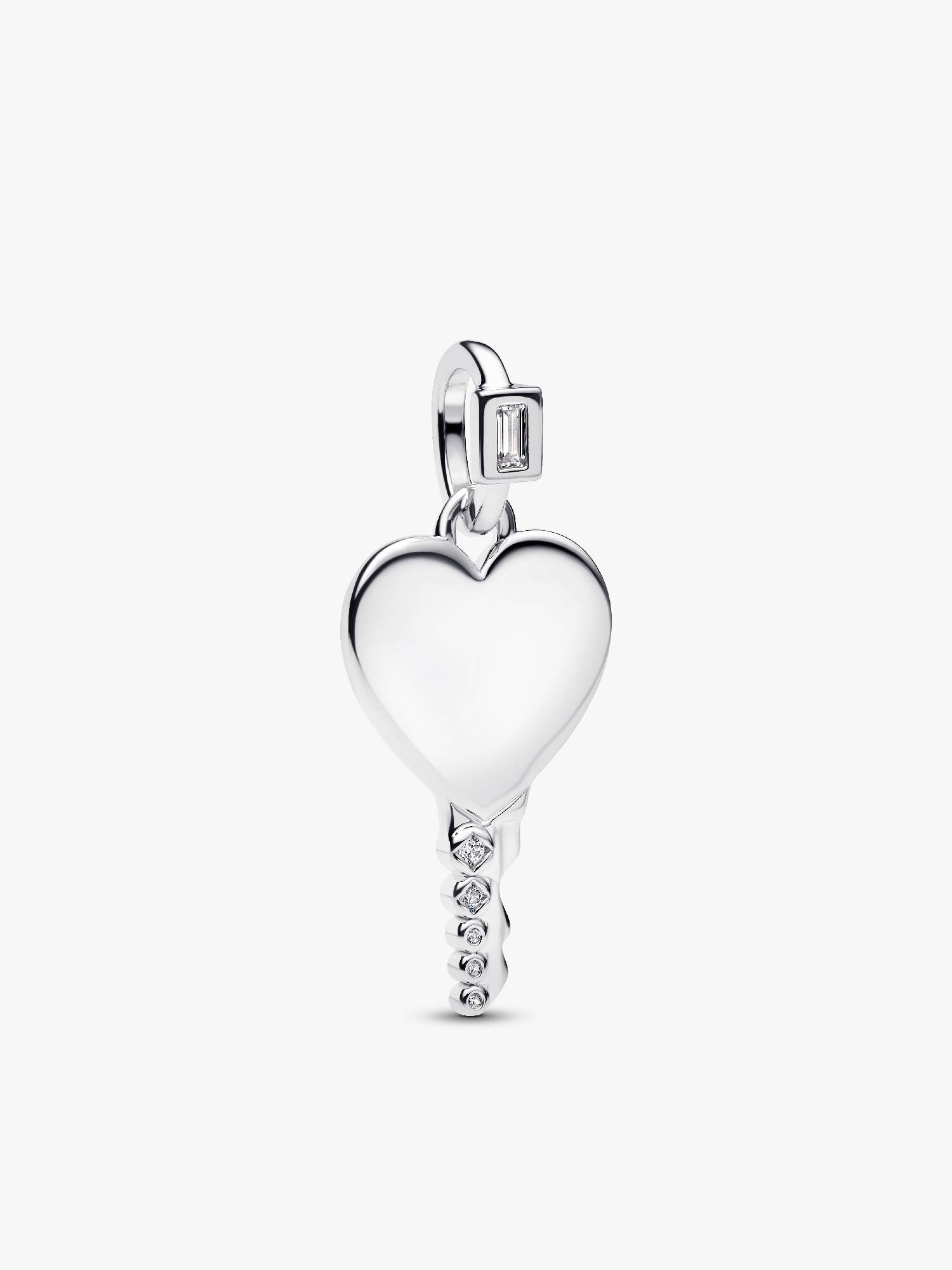 Engravable Heart Key Pendant