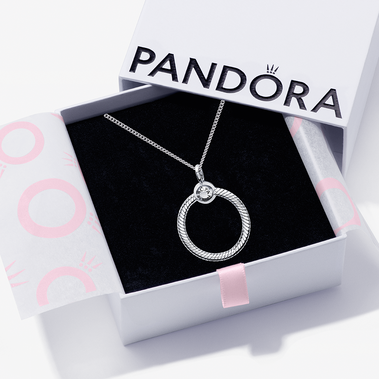 Small Sterling Silver O Pendant Gift Set