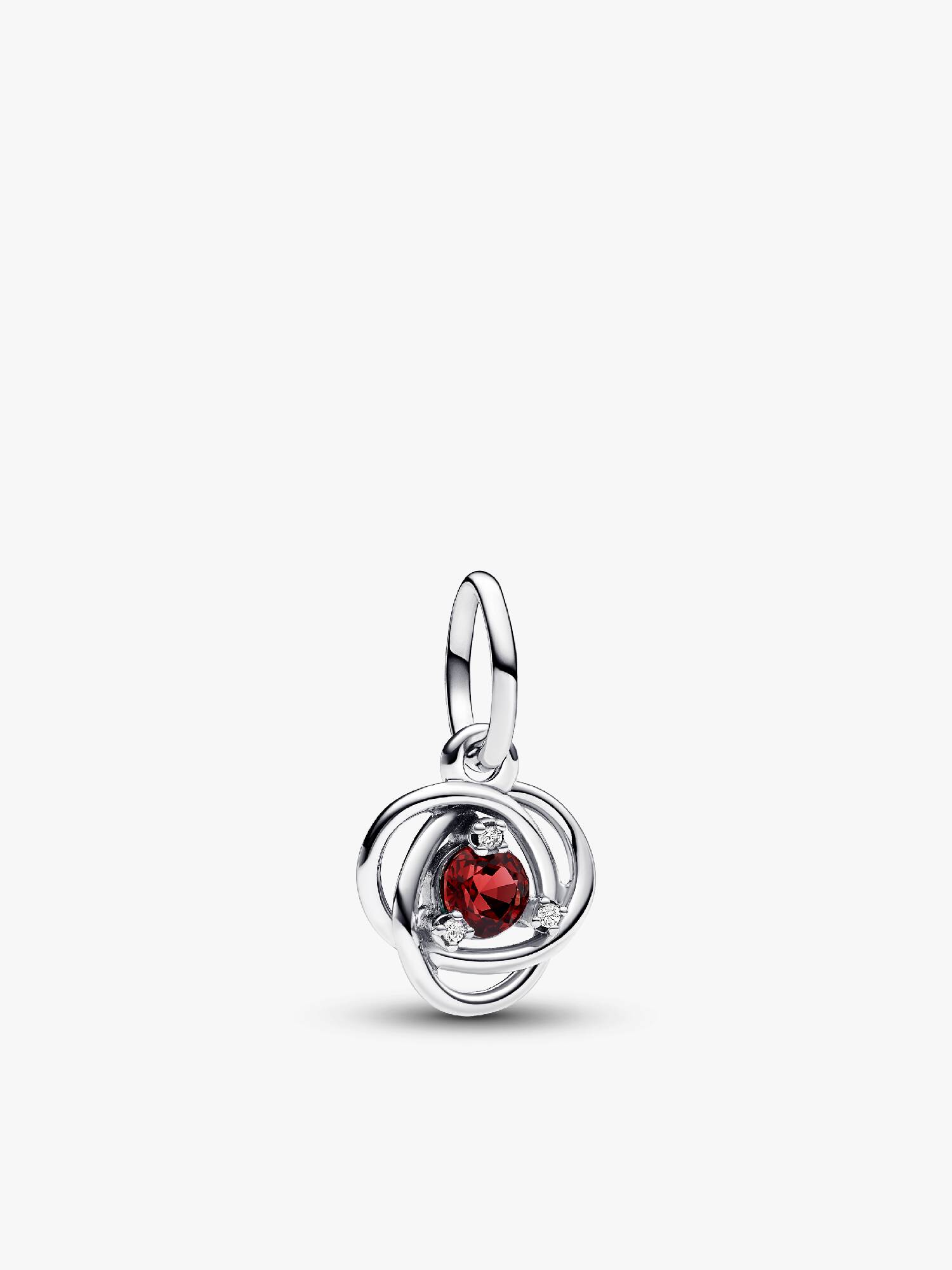 July Crystal Birthstone Eternity Circle Dangle Charm
